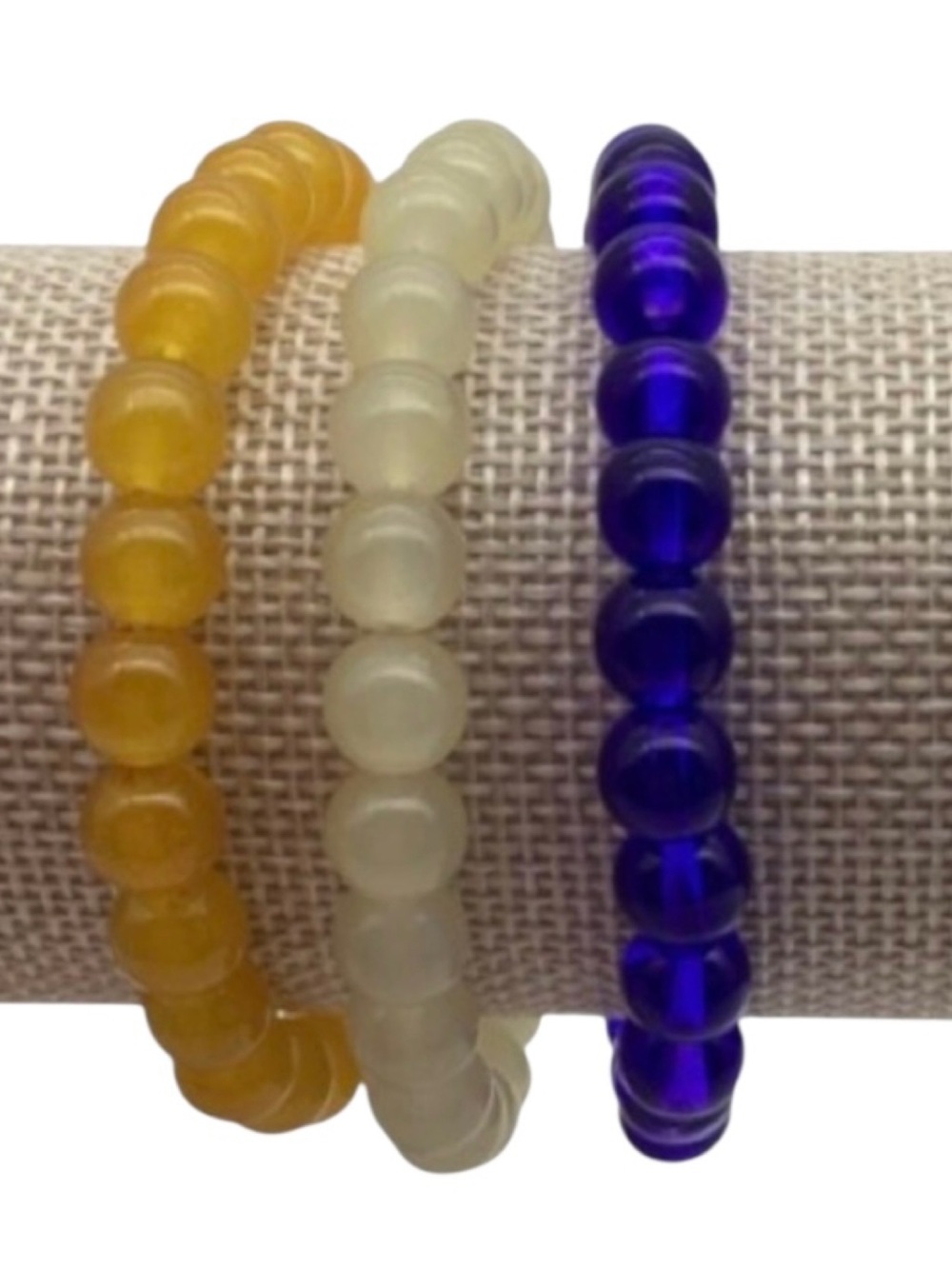 Set of (3) Glass Beaded Stretch Bracelets (NWT) (Size: OSFM)